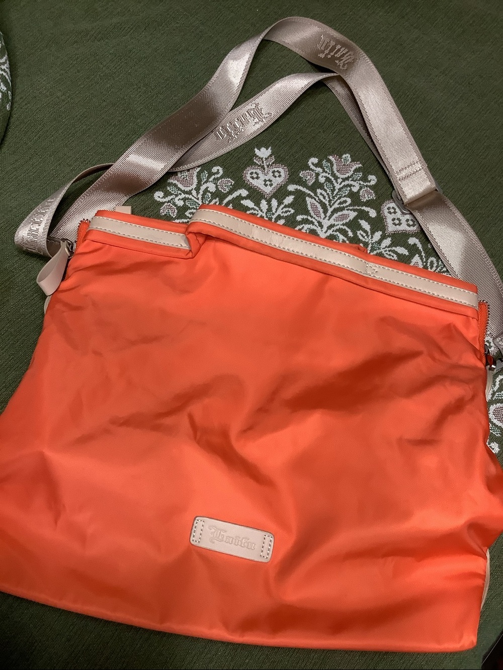 Women's Orange Crossbody Tote Bag by